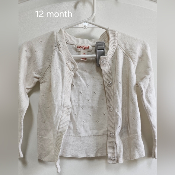 12 month white cardigan - Picture 1 of 1